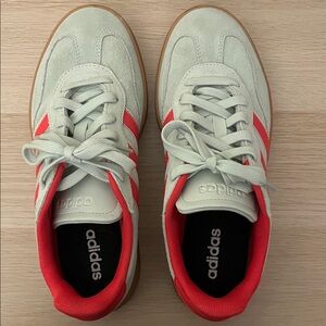 Adidas Sneakers with Red and Mint Design